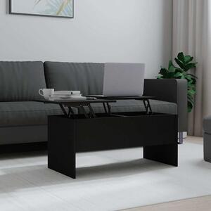 Fekete szerelt fa dohányzóasztal 102 x 50,5 x 46,5 cm