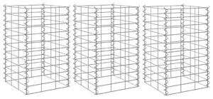 3 db vas gabion magaságyás 30 x 30 x 50 cm