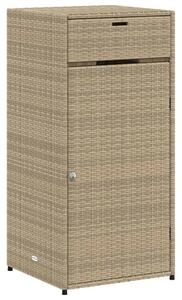 VidaXL bézs polyrattan kerti tárolószekrény 55 x 55 x 111 cm