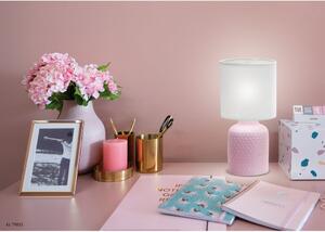 Rózsaszín asztali lámpa textil búrával (magasság 32 cm) Iner – Candellux Lighting