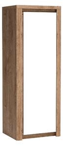 Gardróbszekrény Etrmona 101, Laminált forgácslap, 197x72x59cm, Ribbeck tölgy, Fényes fehér