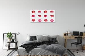 Canvas képek Vörös és rózsaszín ajkak 100x50 cm