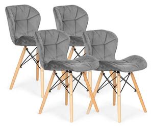 ModernHome nappali és étkezőszék készlet szürke 4db