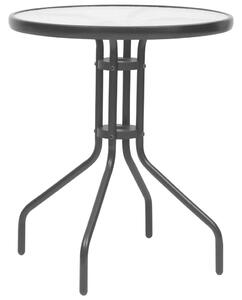 VidaXL fekete acél kerti asztal Ø60 x 70 cm