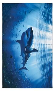 Gyorsan száradó XXL strand fürdőlepedő SHARKON kék 150 x 210 cm, 100% mikroszál