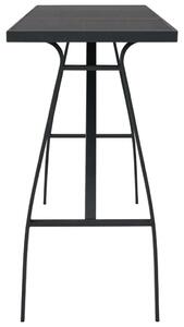 VidaXL fekete edzett üveg kerti bárasztal 180 x 60 x 110 cm