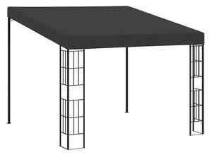 Antracitszürke falra szerelhető szövetpavilon 3 x 3 m