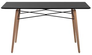 Letisztult Fekete Étkezőasztal 140 x 80 cm BIONDI