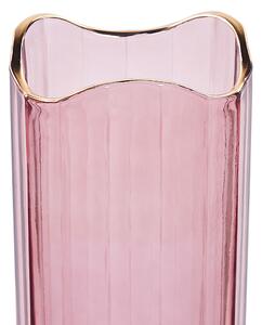 Üveg Virágtartó váza 30 Rózsaszín Arany PERDIKI