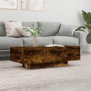 Füstös tölgy színű szerelt fa dohányzóasztal 100x49,5x31 cm
