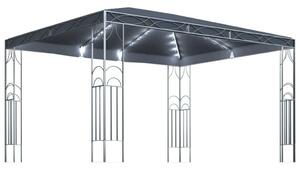 VidaXL antracitszürke pavilon LED fényfüzérrel 400 x 300 cm