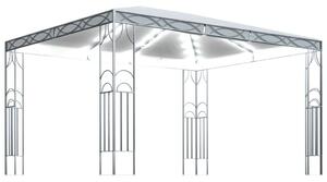 VidaXL krémszínű pavilon LED fényfüzérrel 400 x 300 cm