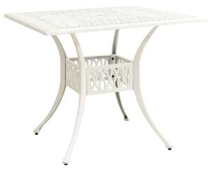 VidaXL fehér öntött alumínium kerti asztal 90 x 90 x 73 cm