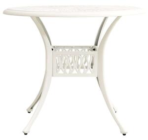 VidaXL fehér öntött alumínium kerti asztal 90 x 90 x 74 cm