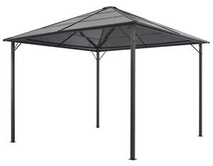 Antracitszürke pavilon alumínium tetővel 3 x 3 m