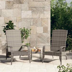 Szürke polyrattan Adirondack kerti szék