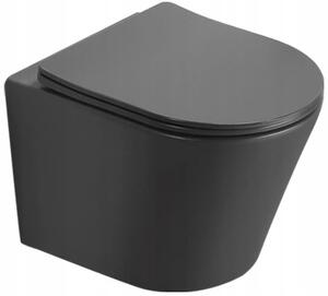 Mexen RICO Keret nélküli függő tál szabadon eső üléssel, 48 x 35 cm, sötétszürke, 30724071
