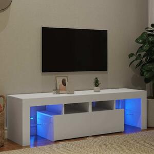 Fehér TV-szekrény LED-lámpákkal 140 x 36,5 x 40 cm
