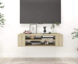 Sonoma tölgy színű szerelt fa függő TV-szekrény 100x30x26,5 cm