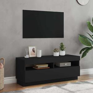 Fekete TV-szekrény LED-lámpákkal 100 x 35 x 40 cm