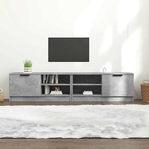 2 db betonszürke szerelt fa TV-szekrény 80x35x36,5 cm