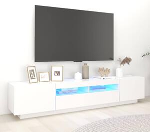 Fehér TV-szekrény LED-lámpákkal 200 x 35 x 40 cm