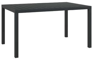 VidaXL fekete alumínium és WPC kerti asztal 150 x 90 x 74 cm