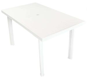 VidaXL fehér műanyag kerti asztal 126 x 76 x 72 cm