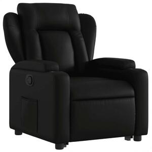 Relax Fotel - Elektromos Emelő - Fekete Műbőr