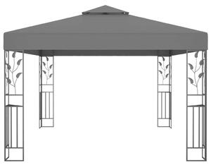 VidaXL antracitszürke dupla tetős pavilon 3 x 4 m
