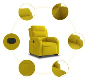 VidaXL elektromos felállást segítő sárga bársony dönthető fotel