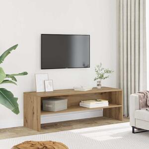 Kézműves tölgy színű szerelt fa TV-szekrény 120 x 40 x 40 cm