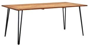 VidaXL tömör akácfa kerti asztal hajtű lábakkal 180 x 90 x 75 cm