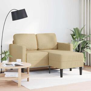 Szürke-zöld vászon 2 üléses kanapé L-alakú kanapéval 125 cm