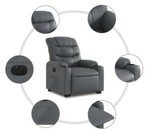 VidaXL Elektromos Dönthető Fotel - Szürke Műbőr