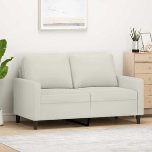 Kétszemélyes krémszínű bársony kanapé 120 cm