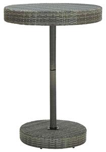 Szürke polyrattan kerti asztal 75,5 x 106 cm