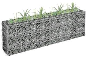 Horganyzott acél gabion magaságyás 180 x 30 x 60 cm