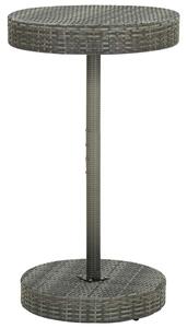 Szürke polyrattan kerti asztal 60,5 x 106 cm