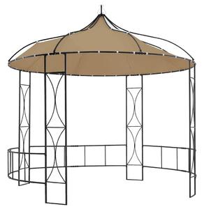 Tópszínű kerek pavilon 300 x 290 cm