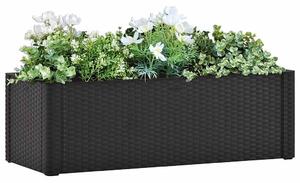 Antracitszürke kerti magaságyás öntözőrendszerrel 100x43x33cm