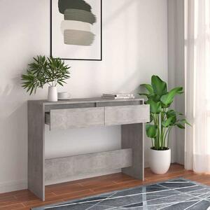 Betonszürke szerelt fa dohányzóasztal 100x35x76,5 cm