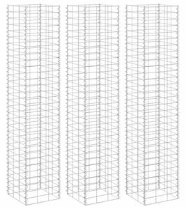 3 db vas gabion magaságyás 30 x 30 x 150 cm