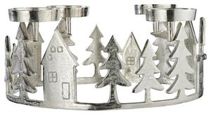Adventi gyertyatartó Ø 35 cm, ezüst