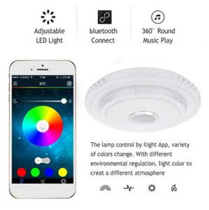 Intelligens RGBW Mennyezeti Lámpa, Bluetooth Hangszóróval 40 cm d