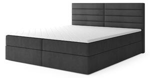CARGO kárpitozott boxspring ágy - fekete Méret: 140x200