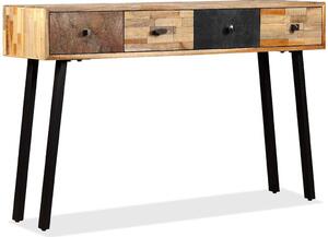 Tömör újrahasznosított fa tálalóasztal 120 x 30 x 76 cm