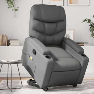 VidaXL szürke műbőr dönthető masszázs- és állófotel