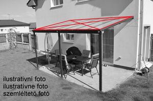 Csereüvegezés a LANITPLAST WALL 43 pergolához bronz PC LG3103