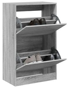 VidaXL szürke sonoma színű szerelt fa cipőszekrény 60 x 34 x 96,5 cm